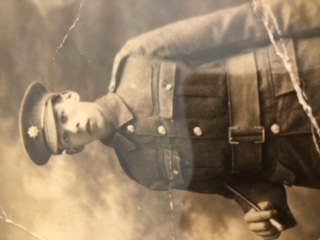 Photograph of a young man in soldiers uniform
